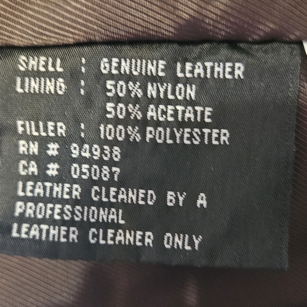Kenneth Cole Brown Leather Jacket Men's Size L - Picture 4 of 5